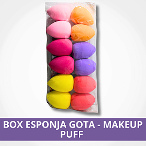 Box Esponja Gota - MakeUp Puff - 12un.