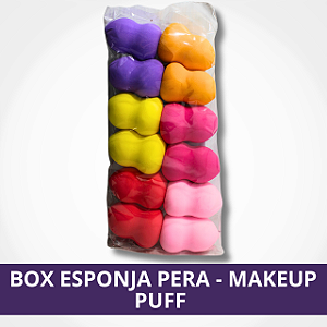 Box Esponja Pera - MakeUp Puff - 12un.