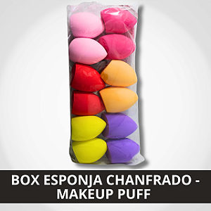 Box Esponja Chanfrado - MakeUp Puff - 12un.