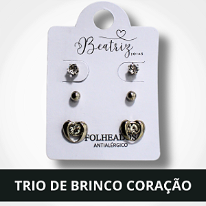 Trio de Brinco Coração