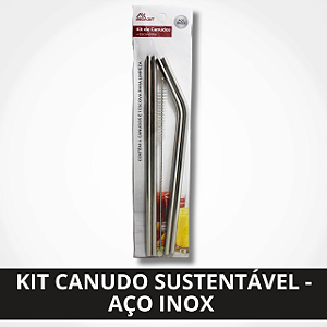 Kit Canudo Sustentável - Aço Inox