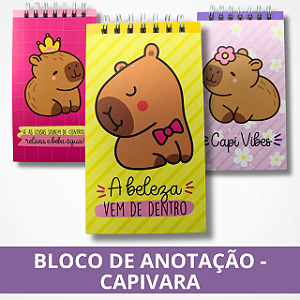 Bloco de Notas - Capivara - 80Folhas
