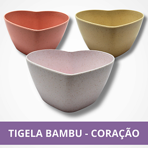 Tigela de Bambu - Coração