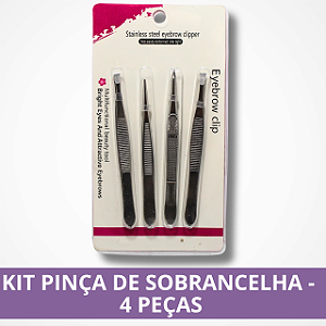 Kit Pinça de Sobrancelha - 4 Peças