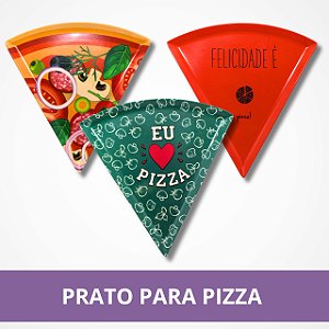 Prato Pizza com Estampa