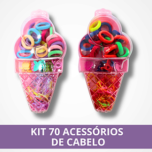 Kit 70 Acessórios de Cabelo