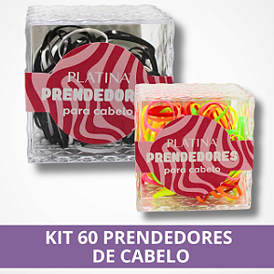 Kit 60 Prendedores de Cabelo