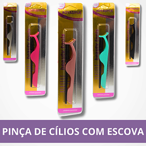Pinça de Cílios e Escova