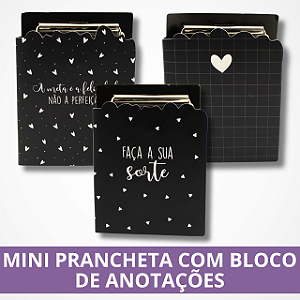 Mini Prancheta com Bloco de Anotações