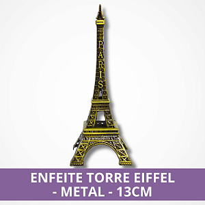 Enfeite Torre Eiffel - Metal - 13Cm
