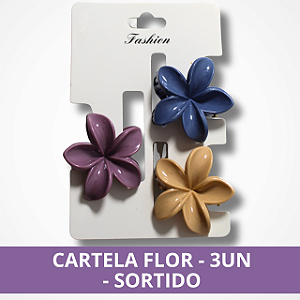 Cartela Flor - 3Un. - Sortido