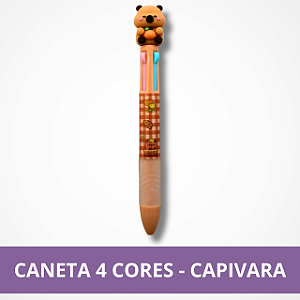 Caneta 4 Cores - Capivara