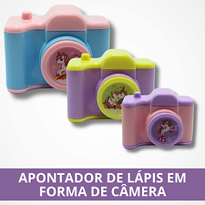 Apontador de Lápis em Forma de Câmera - Unicórnio