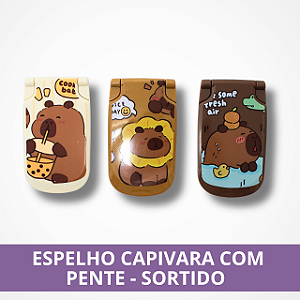 Espelho Capivara com Pente - Sortido