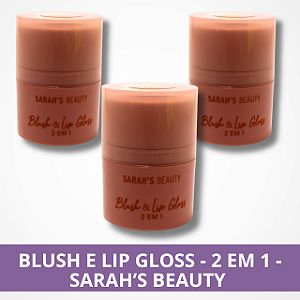 Blush e Lip Gloss - 2em1 - Sarah's Beauty