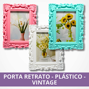 Porta Retrato de Plástico - Vintage