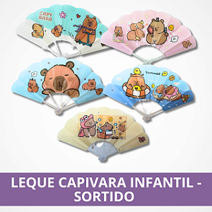 Leque Capivara Infantil - Sortido