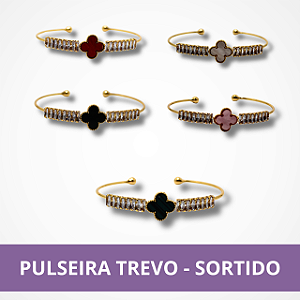 Pulseira Trevo Dourada - Sortido