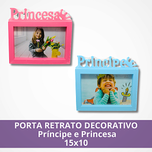 Porta Retrato de Mesa Decorativo Príncipe e Princesa - 15x10