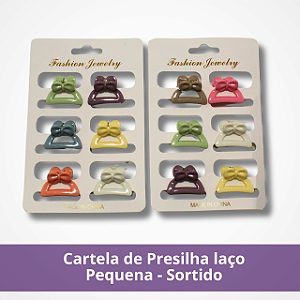 Cartela de Presilha laço - Sortido