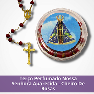 Terço Perfumado Nossa Senhora Aparecida - Cheiro De Rosas