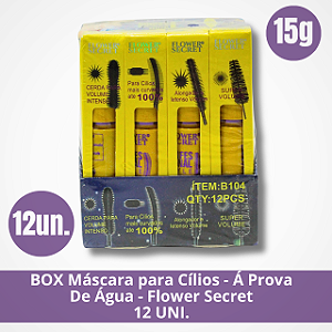 BOX Máscara para Cílios - Á Prova De Água - Flower Secret 12Un