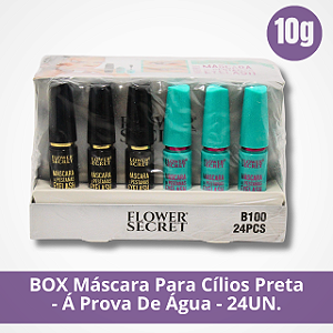 BOX Máscara Para Cílios Preta - Á Prova De Água - 24UN