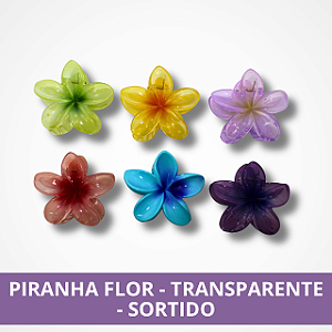 Piranha Flor - Transparente - Sortido