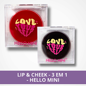 Lip & Cheek - 3 em 1 - Hello Mini