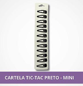 Cartela Tic-tac Preta - Mini