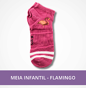 Meia Infantil - Flamingo