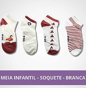 Meia Infantil - Soquete - Branca