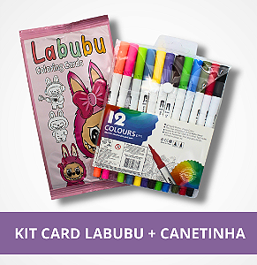 Kit Card Labubu + Canetinha