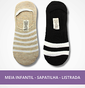 Meia Infantil - Sapatilha - Listrada