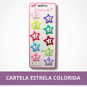 Cartela Estrela Colorida