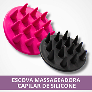Escova Massageadora Capilar Silicone