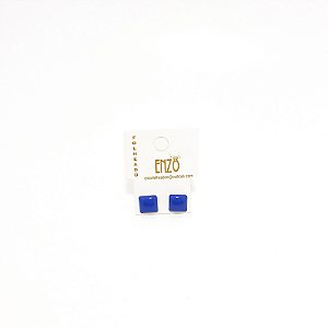 Brinco Quadrado Azul - REF: PT0339