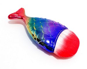 Pincel Para Contorno Com Cabo De Peixe Colorido 3D