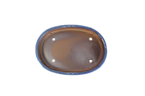 Vaso de Bonsai OVAL BAIXO G 40,5X28,5X4,5 AZUL