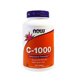 Vitamina C - 1000mg - 250 Cápsulas - Now Foods