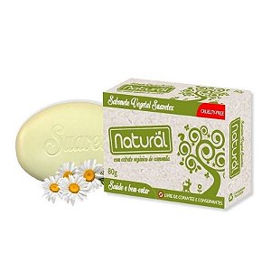 Sabonete Natural Orgânico de Camomila, 80g - Suavetex