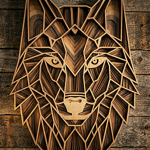 Lobo Alfa Minimalista Rustico