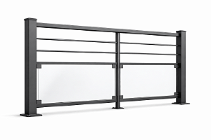 Guarda-corpo arquitetônico metálico