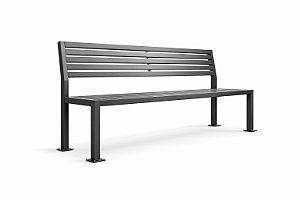 Banco metálico urbano