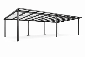 Estrutura metálica para telhado comercial