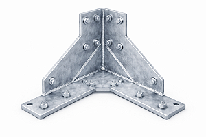 Placa de união estrutural sob desenho