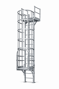 Escada e proteção para torre de telecom