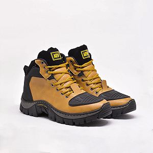 Bota Masculina Adv Cano Médio Caramelo Preto