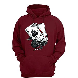 Blusa Moletom Baralho Bordô