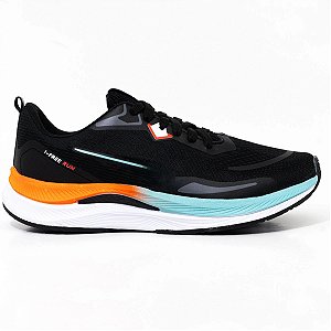 Tênis Masculino De Corrida Free-run-Preto Laranja